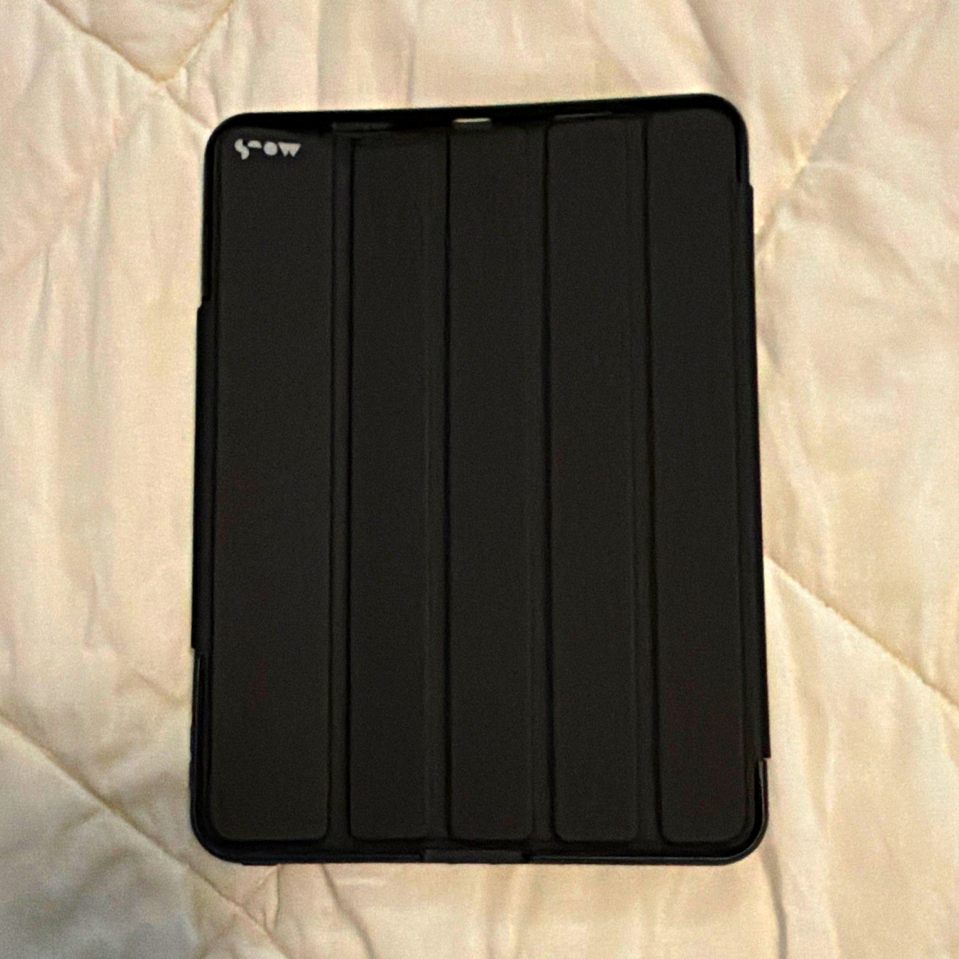 Black Folding Folio Case w/ Integrated Stand, Freestanding for Apple iPad Pro