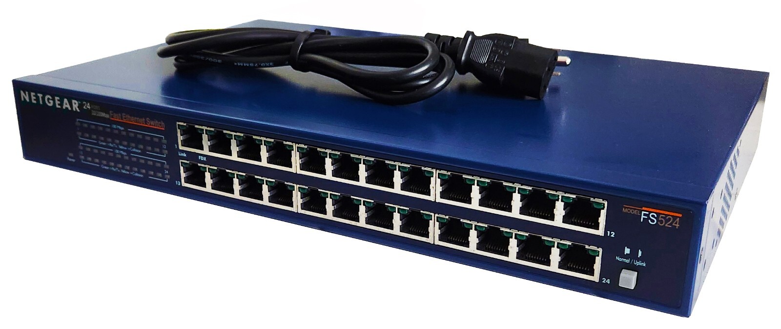 NetGear FS524 10/100Mbps 24-Port Unmanaged Fast Ethernet Network Switch