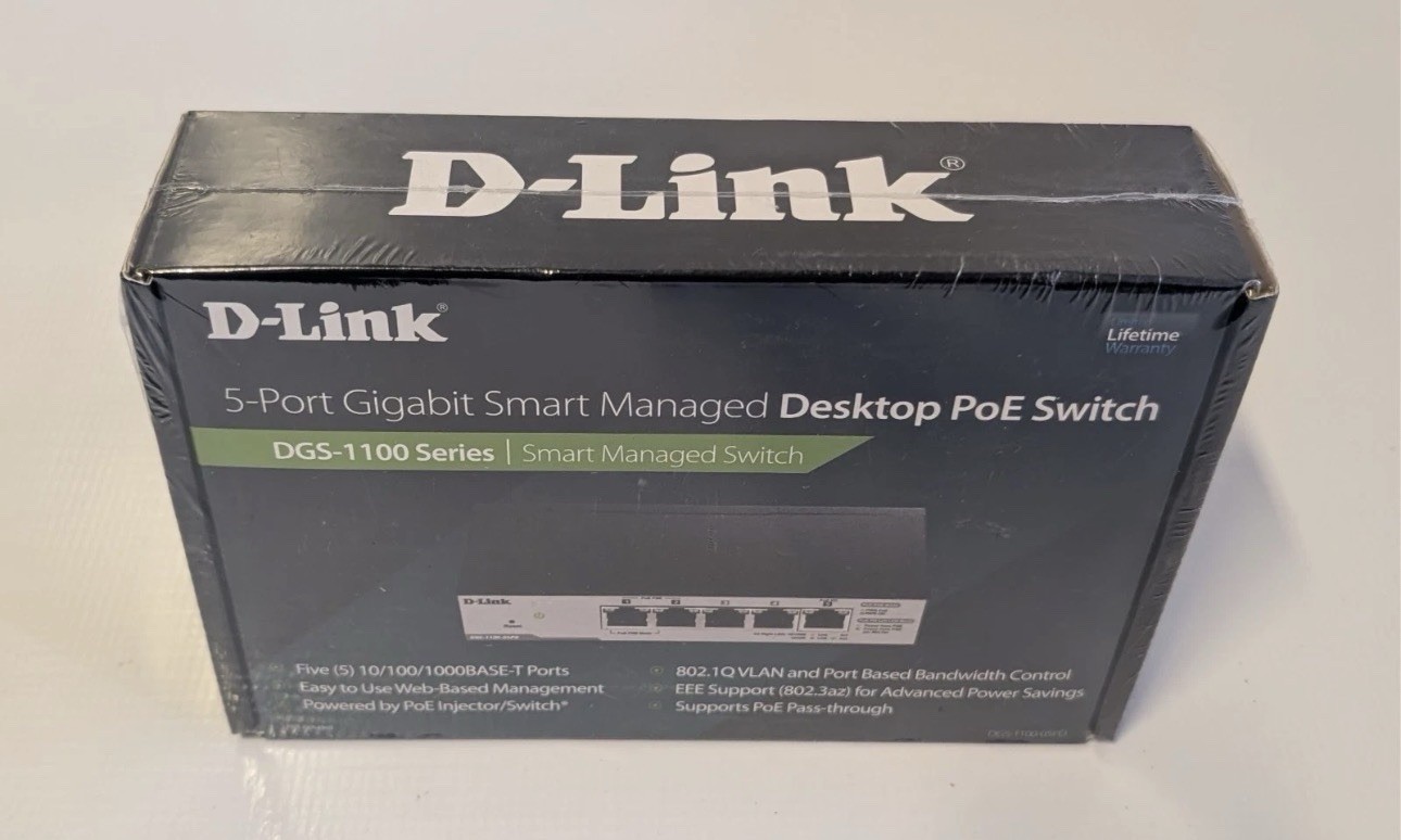 D-Link DGS 1100 Series 5-Port Gigabit Smart Managed Switch PoE Brand New Sealed