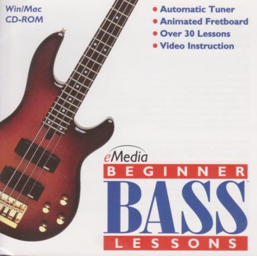 Beginner Bass Lessons PC MAC CD learn how to play guitar stringing tuning etc