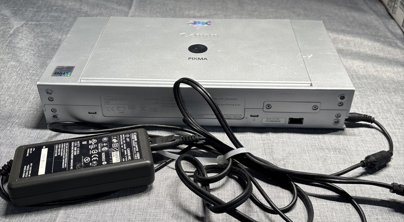 Canon Pixma IP90V K10249 Mobile Inkjet Printer,Turns On. Untested PARTS ONLY