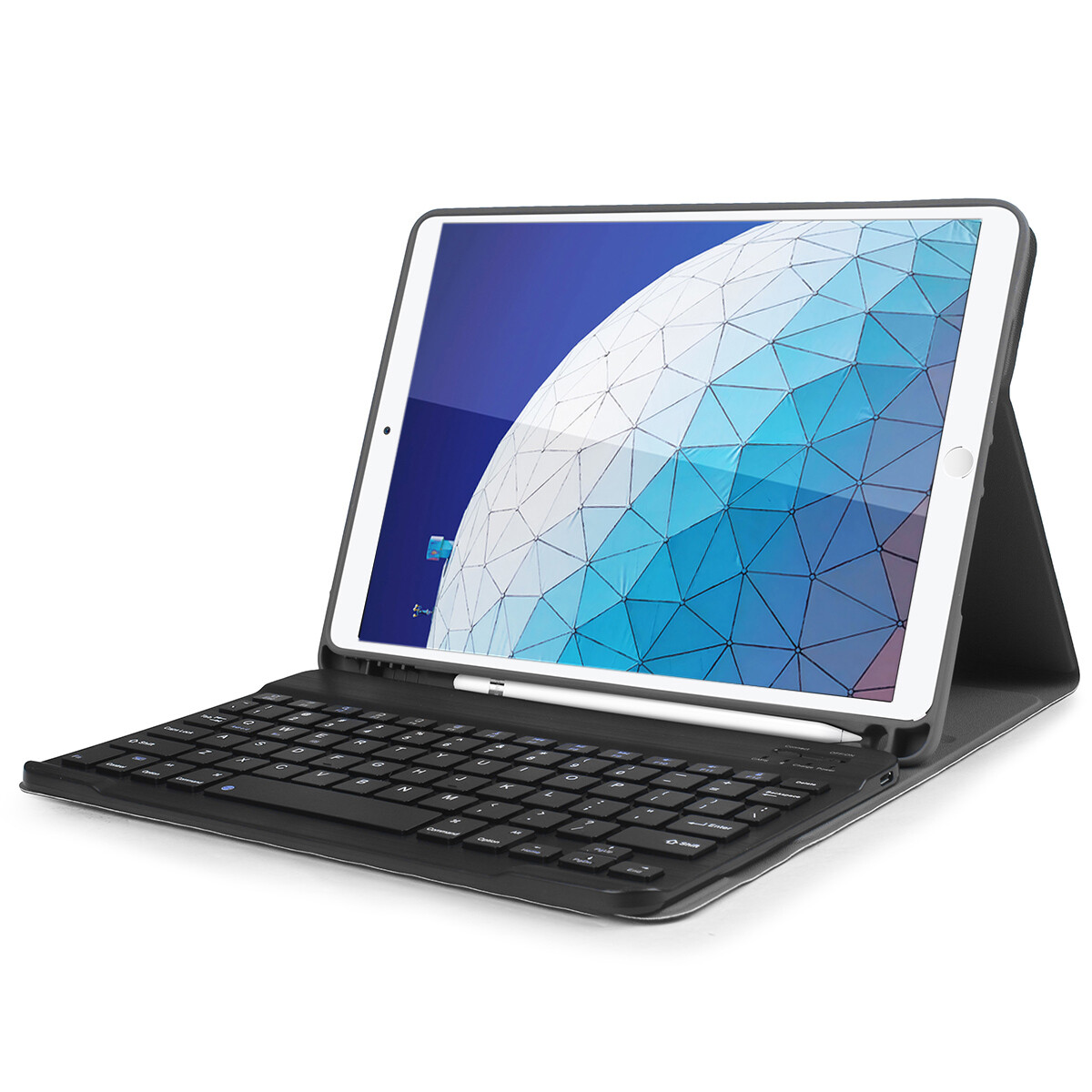 For iPad Air 3rd Gen/iPad Pro 10.5 in (2017) Keyboard Case Leather Smart Cover