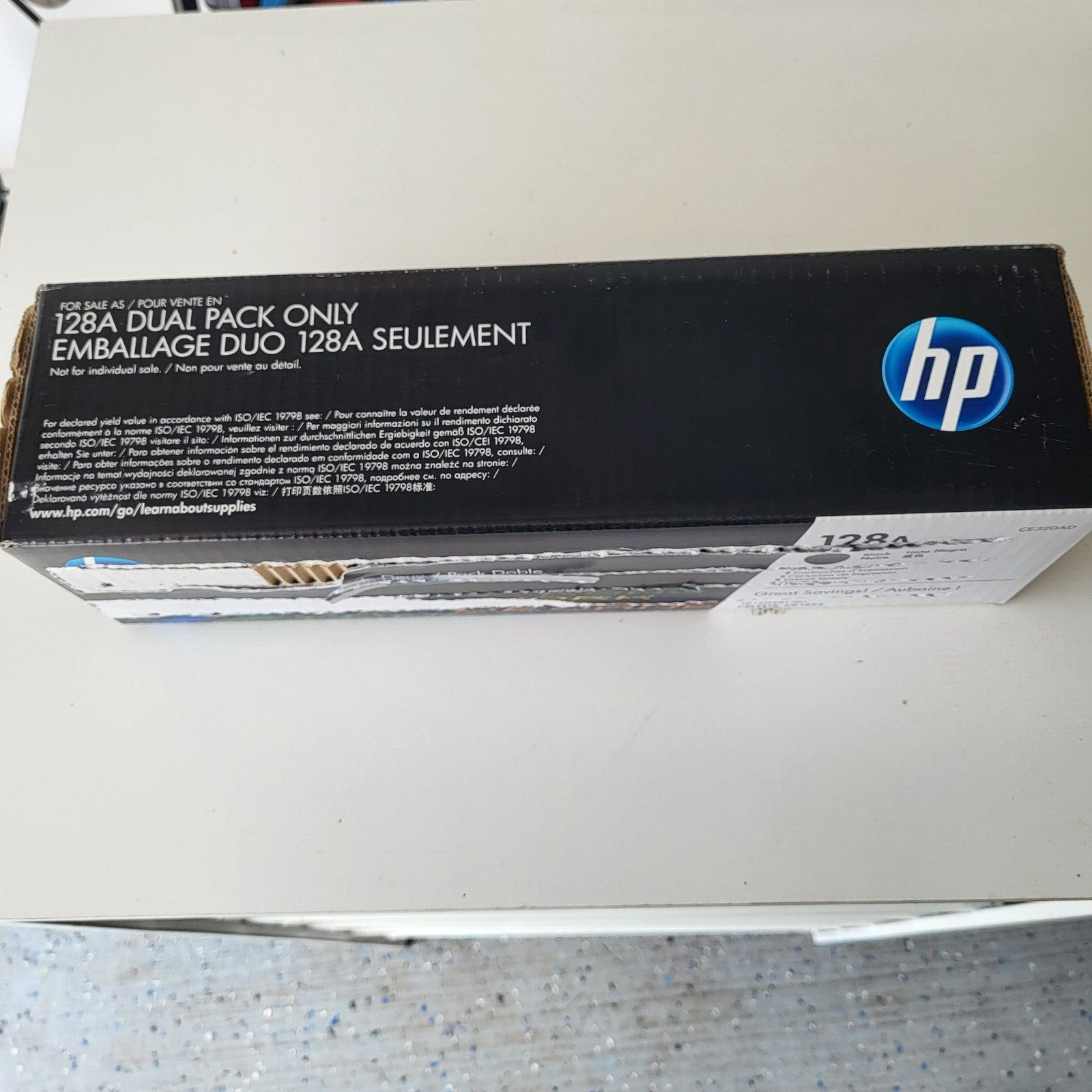 HP 128A Genuine Black Original LaserJet Toner Print Cartridge CE320A Sealed OEM