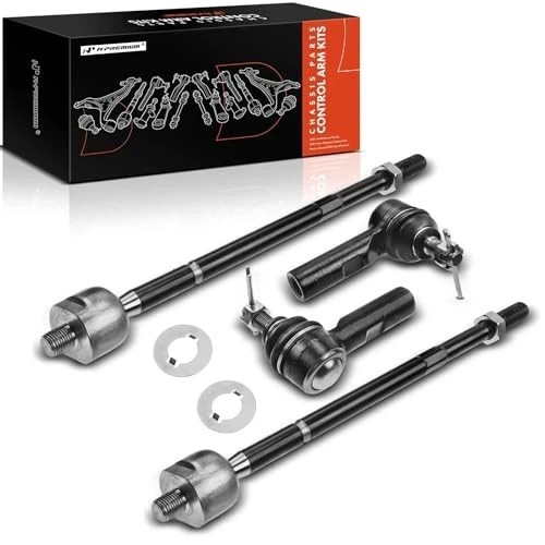 Set of 4, Front Inner & Outer Tie Rod End Kit, Compatible with Toyota Camry