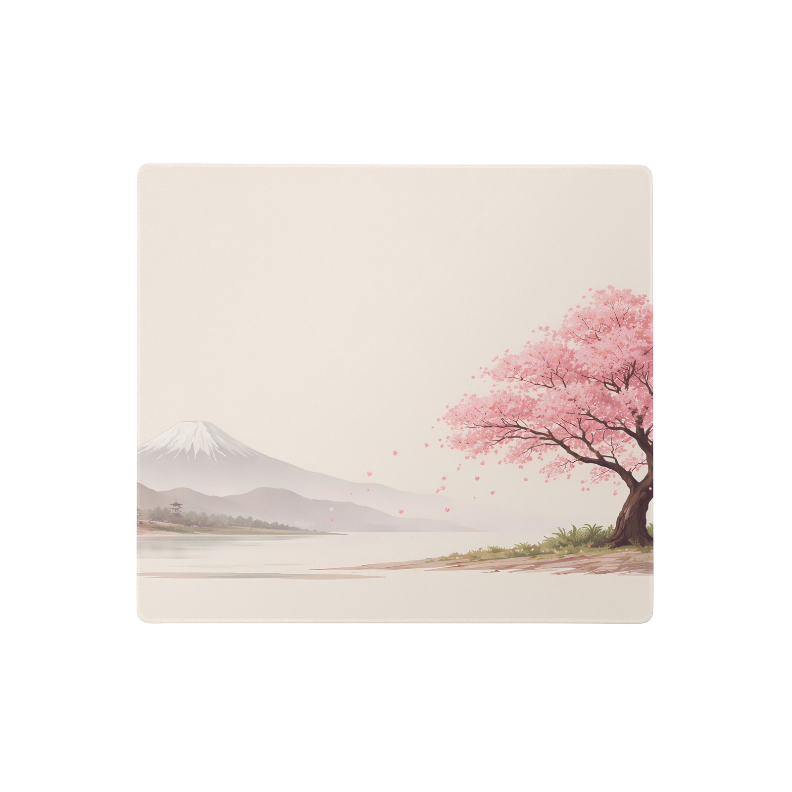 Japanese Mount Fuji Sakura Cherry Blossom Gaming Mouse Pad Extended Desk Mat Art