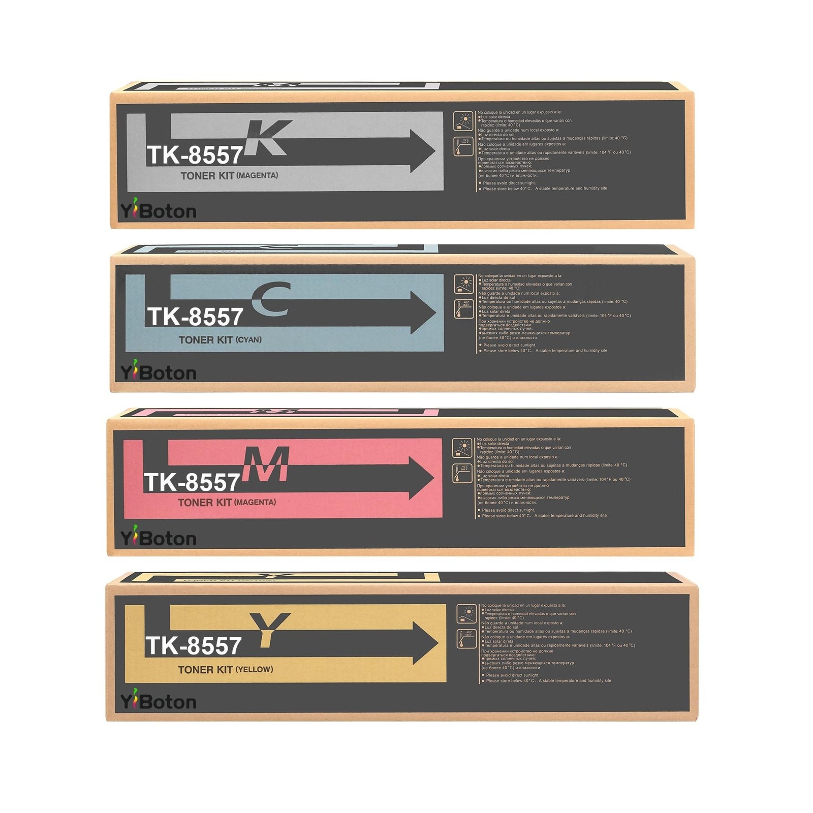TK-8557 TK8557 High Capacity Toner Cartridge Replacement (Black Cyan Yellow M...