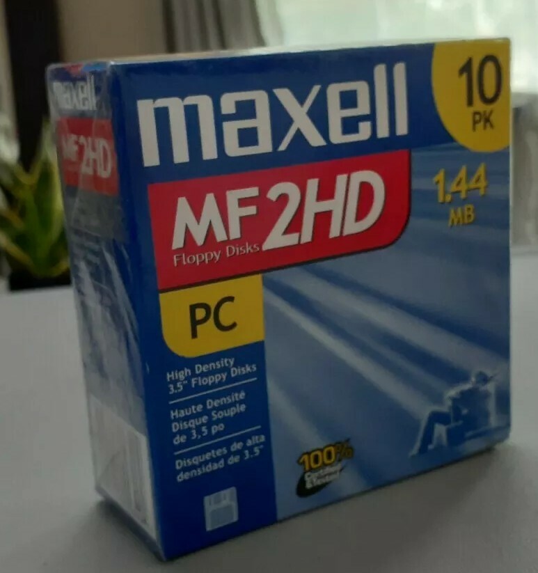 Maxwell MF 2HD High Density Floppy Discs 3.5"  PC 1.44 MB 10pk. Sealed.