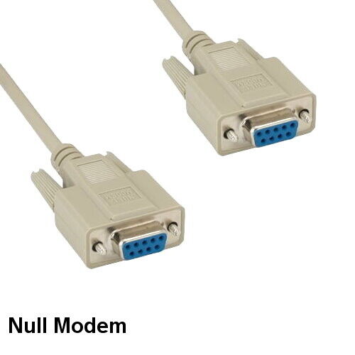 10PCS 10\' Null Modem DB9 Female to Female Cable 28AWG RS-232 DTE Data Crossover