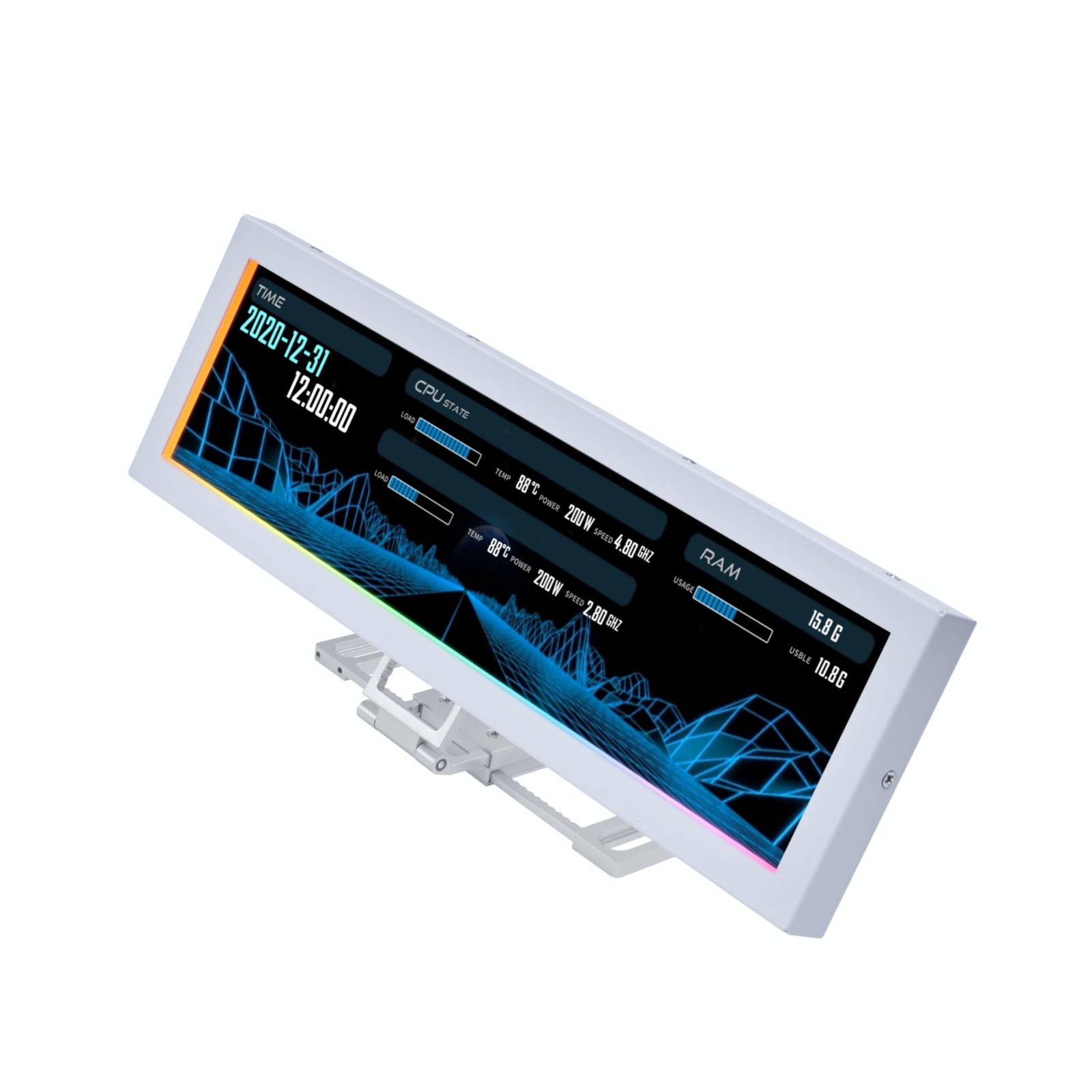 Lian Li 8.8" Universal Screen for PC - Adjustable Mounting Any White