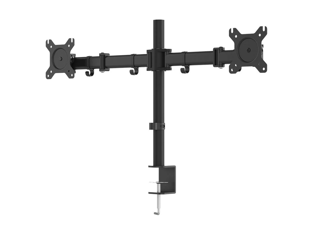 Essential Dual Monitor Articulating Arm Desk Mount | 180° Swivel, 360° Rotation
