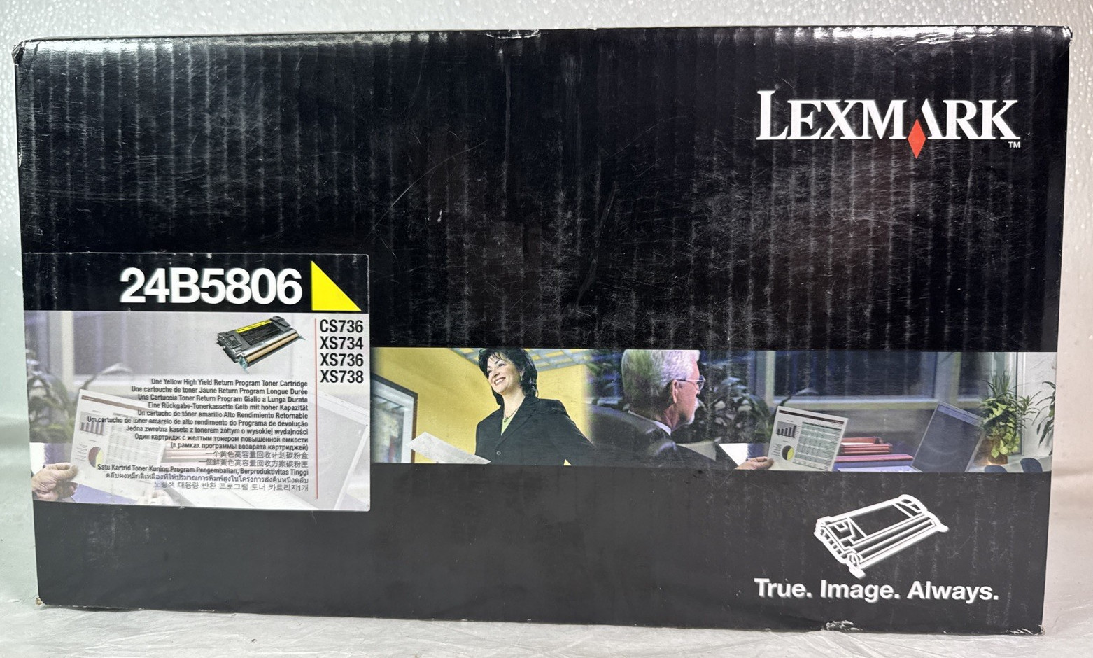Genuine Lexmark 24B5806 High Yield Yellow Toner Cartridge For CS736 / XS734 NEW