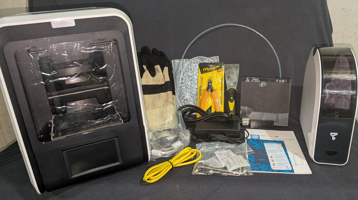 Tiertime Up Mini 2 ES 3D Printer and Extras