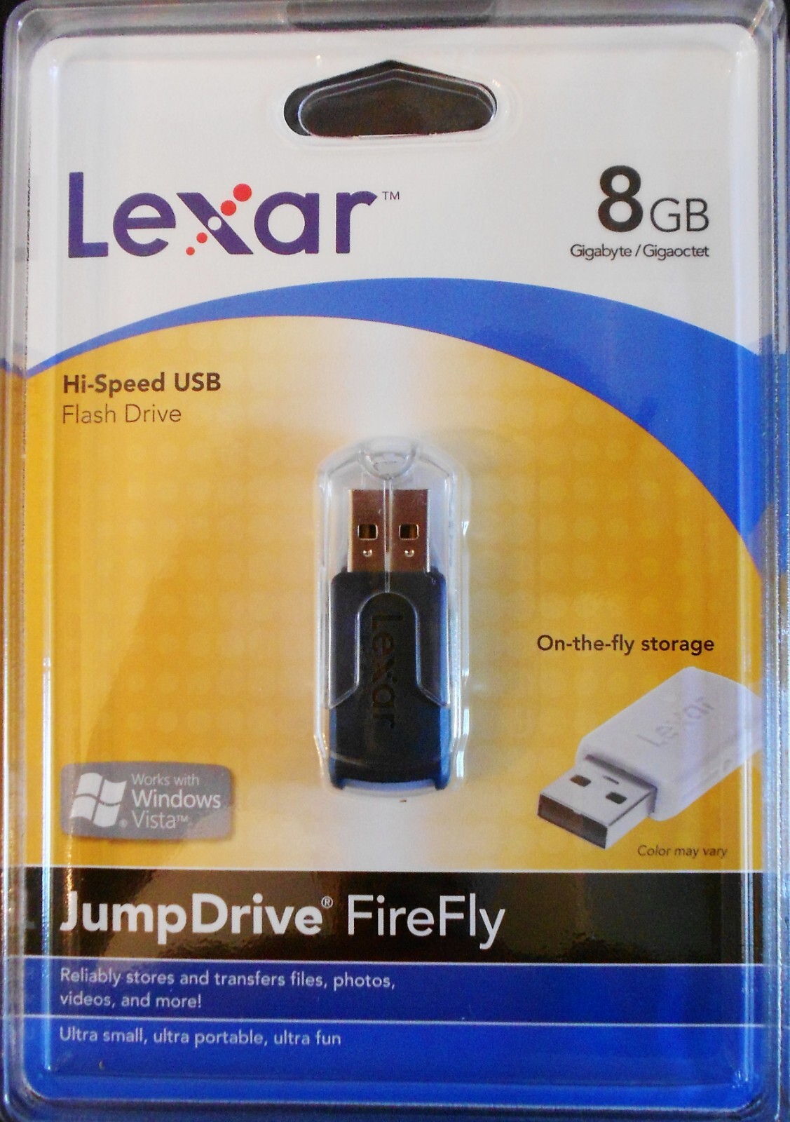 Lexar JumpDrive Firefly Hi-Speed USB Flash Drive 8GB Black   NEW SEALED