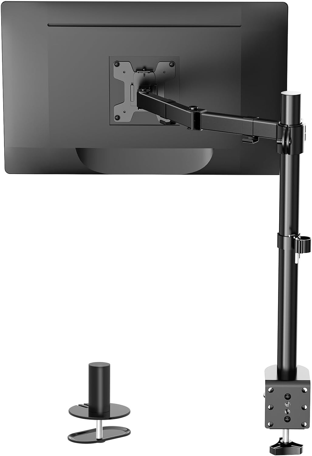 WALI Single Monitor Mount, Single Monitor Arm Desk Mount,Desk Monitor Stand, Up