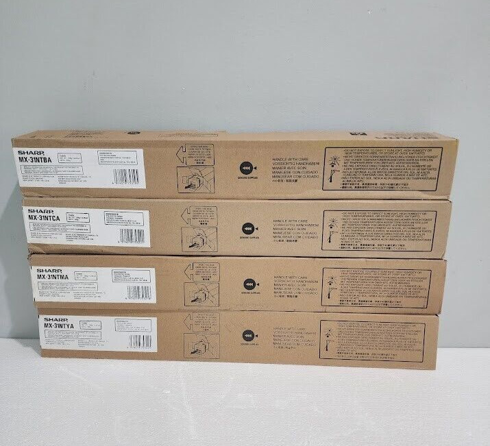 Genuine Sharp MX-31NTBA MX-31NTCA MX-31NTMA MX-31NTYA Toner Cartridge Set