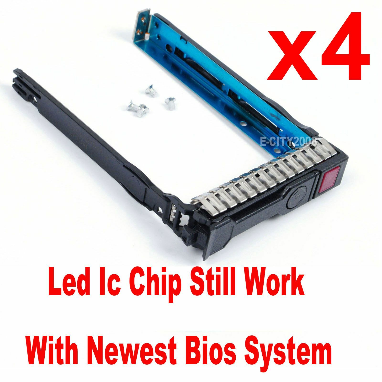 4Pcs w/IC LED For HP Gen8 Gen9 651687-001 2.5" SFF SAS HDD SSD Tray Caddy DL160