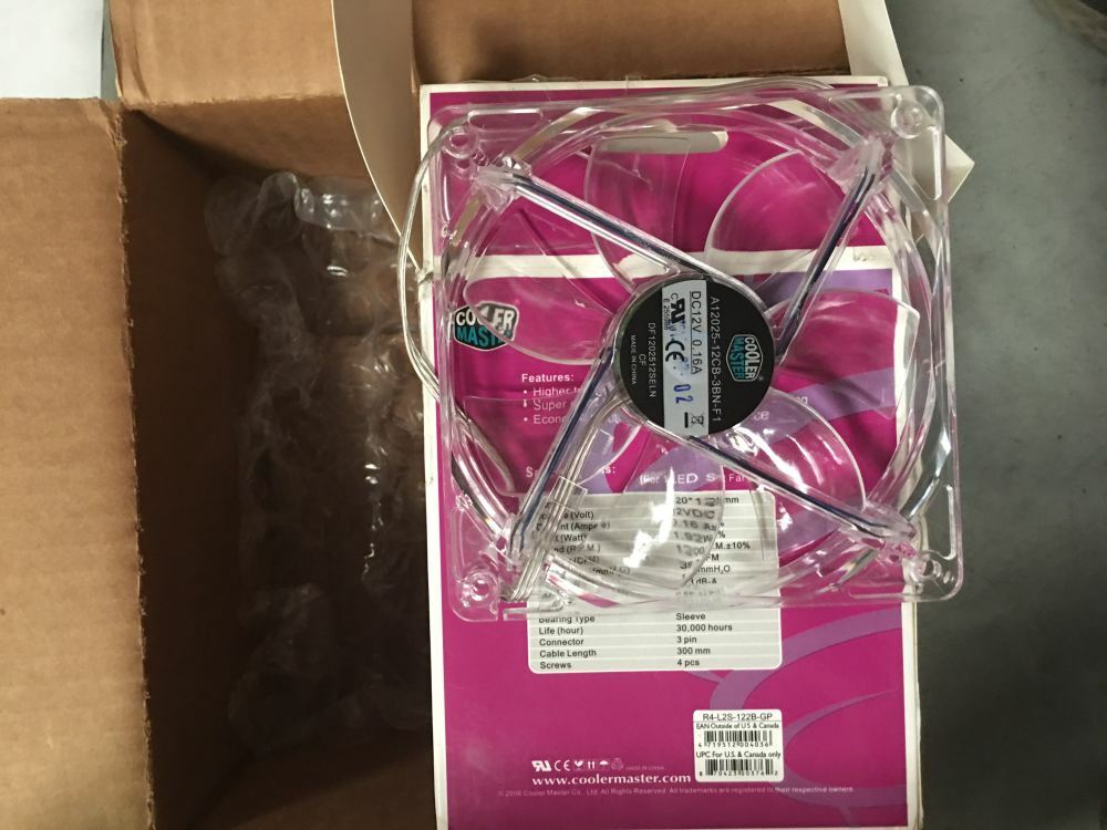 COOLER MASTER 120mm Blue LED  Silent Computer Case Fan 1200 RPM