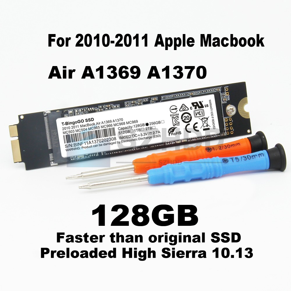 NEW SSD For Apple 128GB 12+6pin For MacBook Air 11" A1370 13" A1369 2010 2011