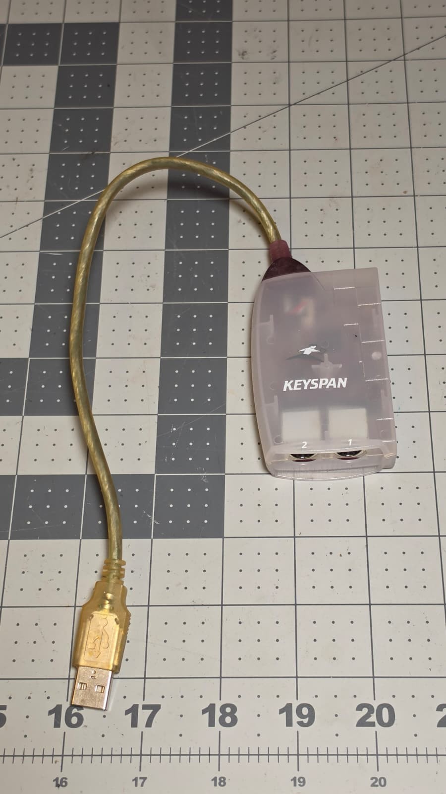 Genuine Rare Keyspan USA-28X B Twin Serial Adapter for Mac USB to 2 Mini-DIN