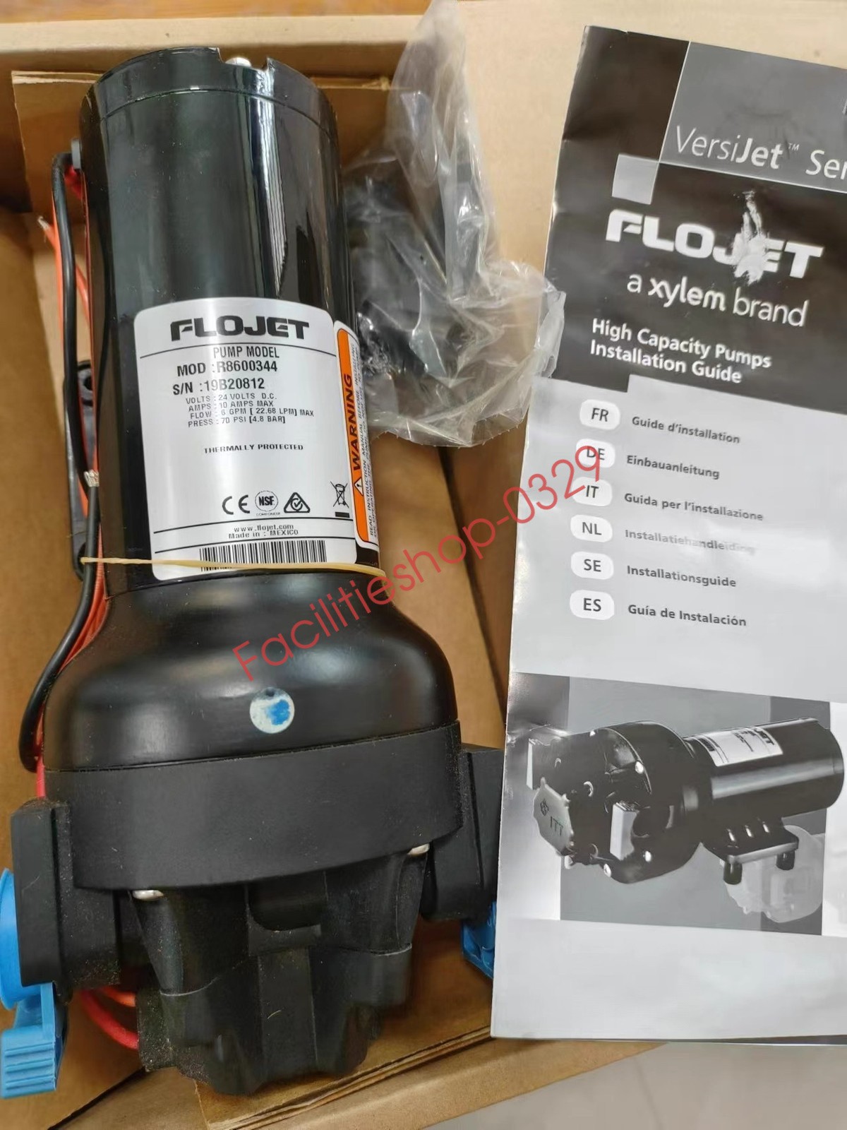 1pcs FLOJET Water Pump Electric Diaphragm Pump Parts R8600344 19B20812 24V10A