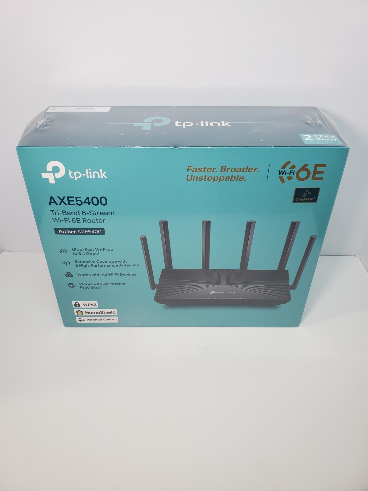 New TP-Link Archer AXE5400 Tri-Band 6-Stream Mesh Wi-Fi 6E Router 