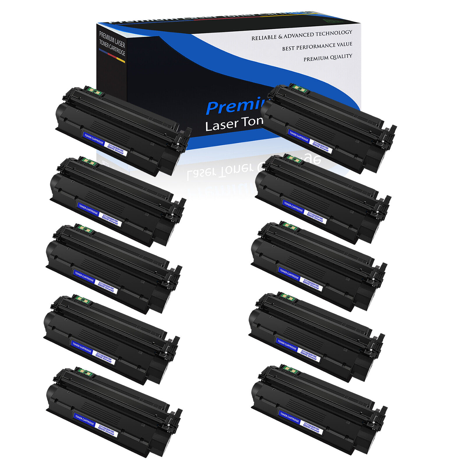 10 Packs Q2613X 13X Black Toner Cartridges Compatible with HP 1300 1300n 1300XI
