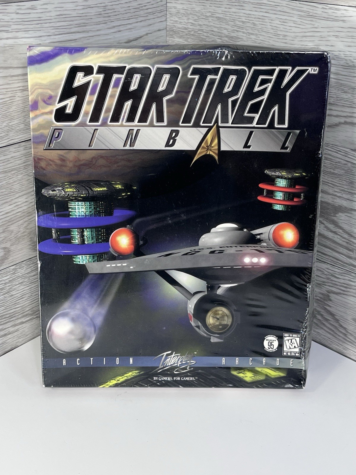 1997 Star Trek Pinball (PC) BIG BOX Interplay Windows 95 Game SEALED NIB