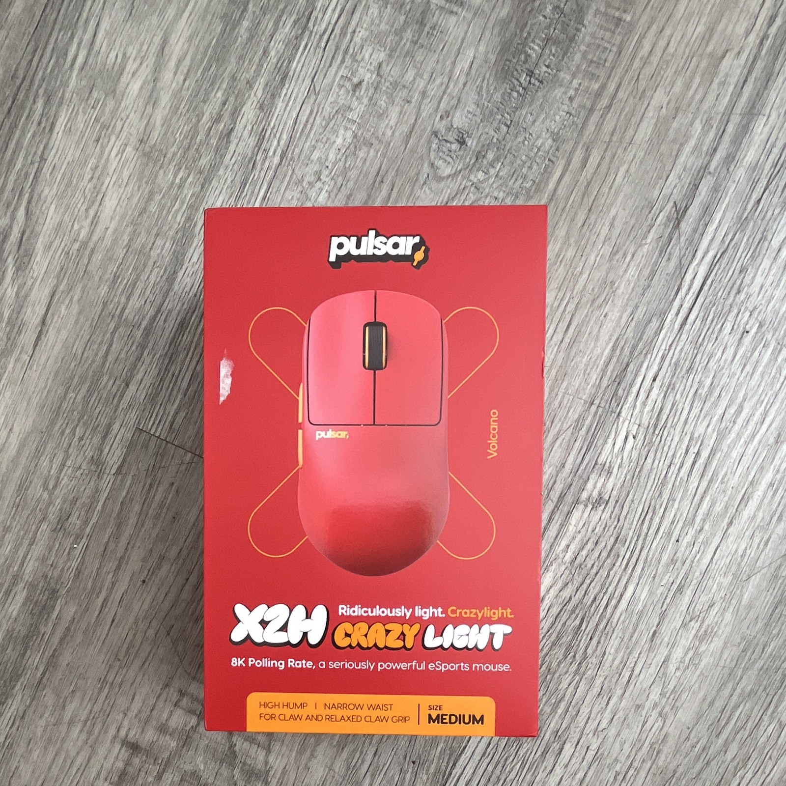 Pulsar X2H Crazy Light Wireless Optical Gaming Mouse 26000 DPI 5-Button Red