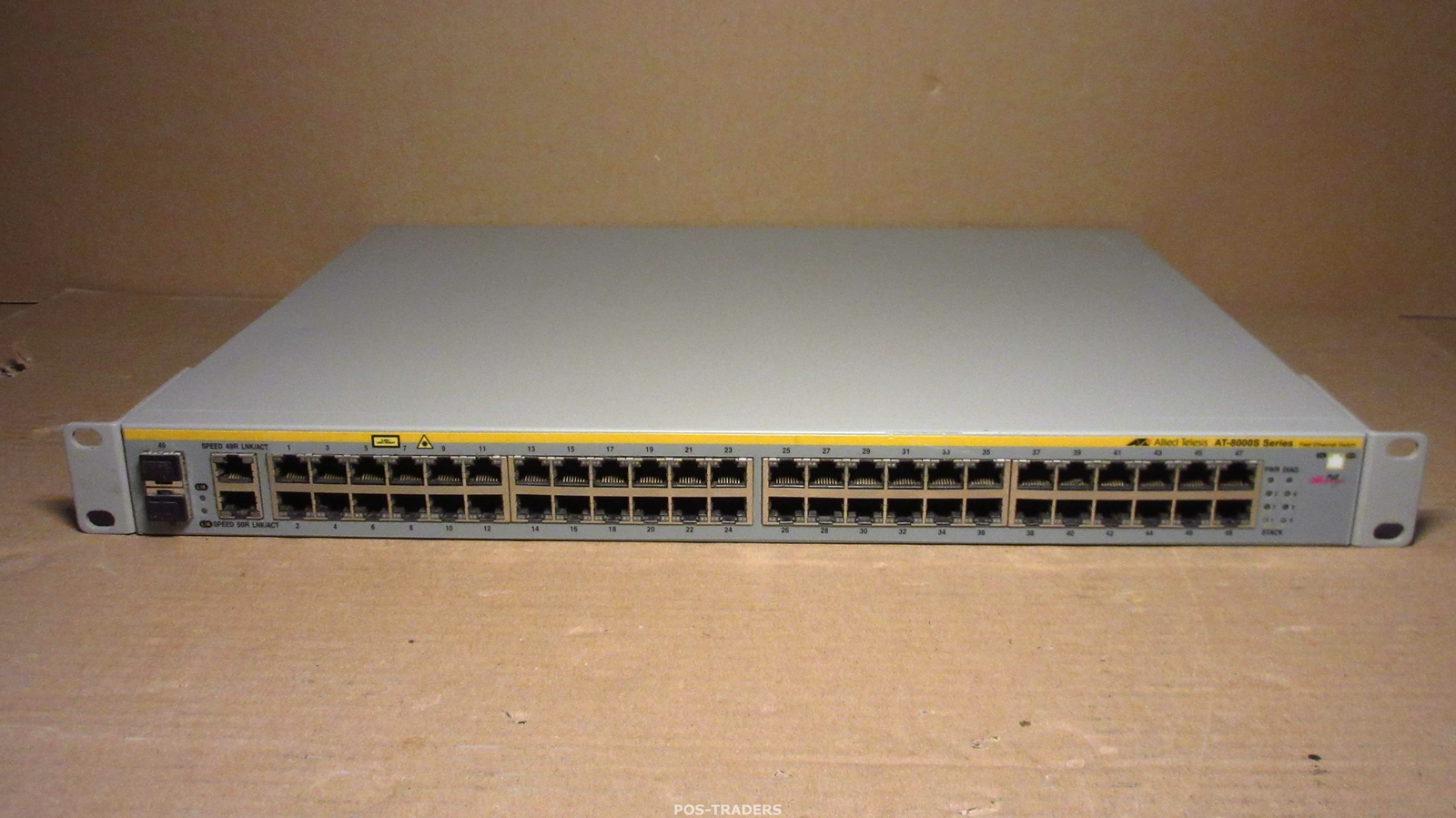 ALLIED TELESIS AT-8000S/48POE 48-PORT 10/100 Managed PoE Switch 2x SFP + RM EARS