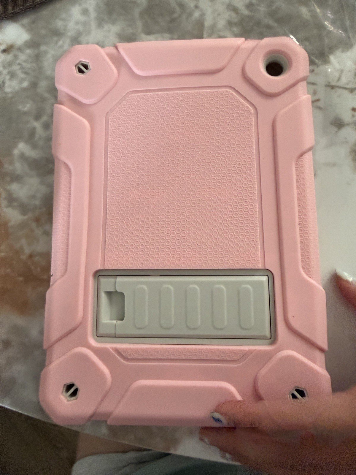 BMOUO Rugged Shockproof Stand Case for Samsung Galaxy Tab A11+/A9+ 11" Pink
