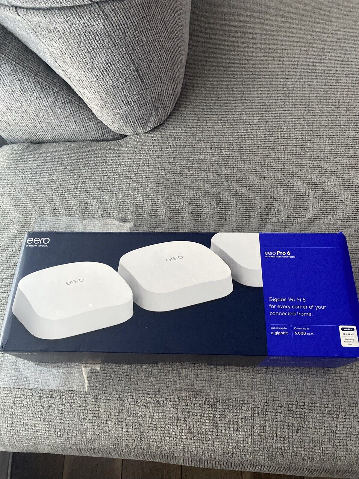 eero pro 6 mesh wi-fi 6 router 3-pack just empty box