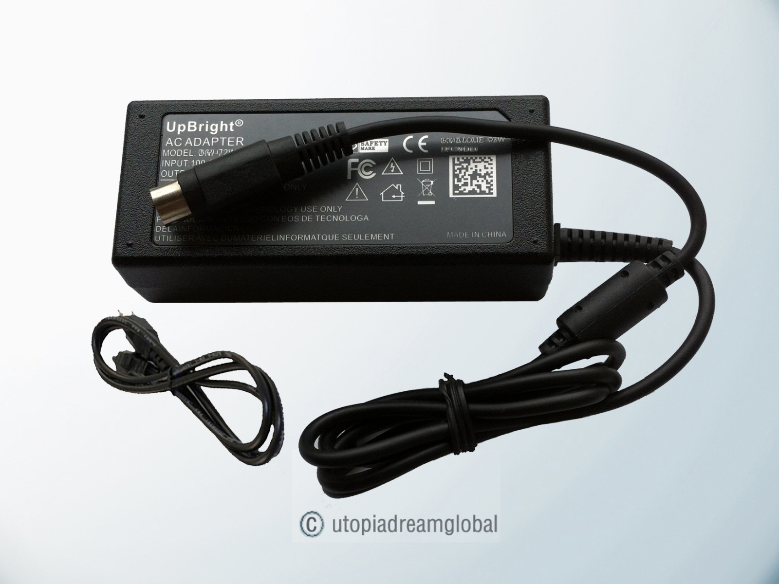 3-Pin AC Adapter For Touch Dynamic Breeze BR-PRINTERBASE & PR-T25S T25 POS Base 