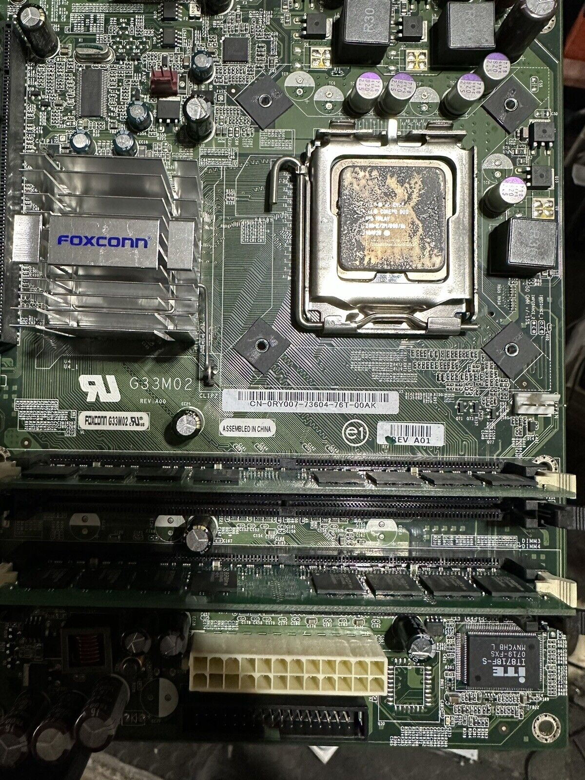 Dell 0RY007 Motherboard From Dell Inspiron 530S  Intel Core Duo 1.8GHZ CPU