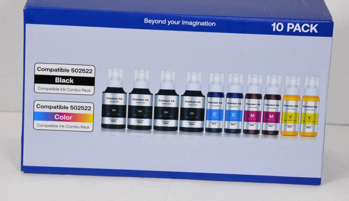 CEEBOO Refill Ink Bottle Replacement for Epson 502 - 10 Pack 502522