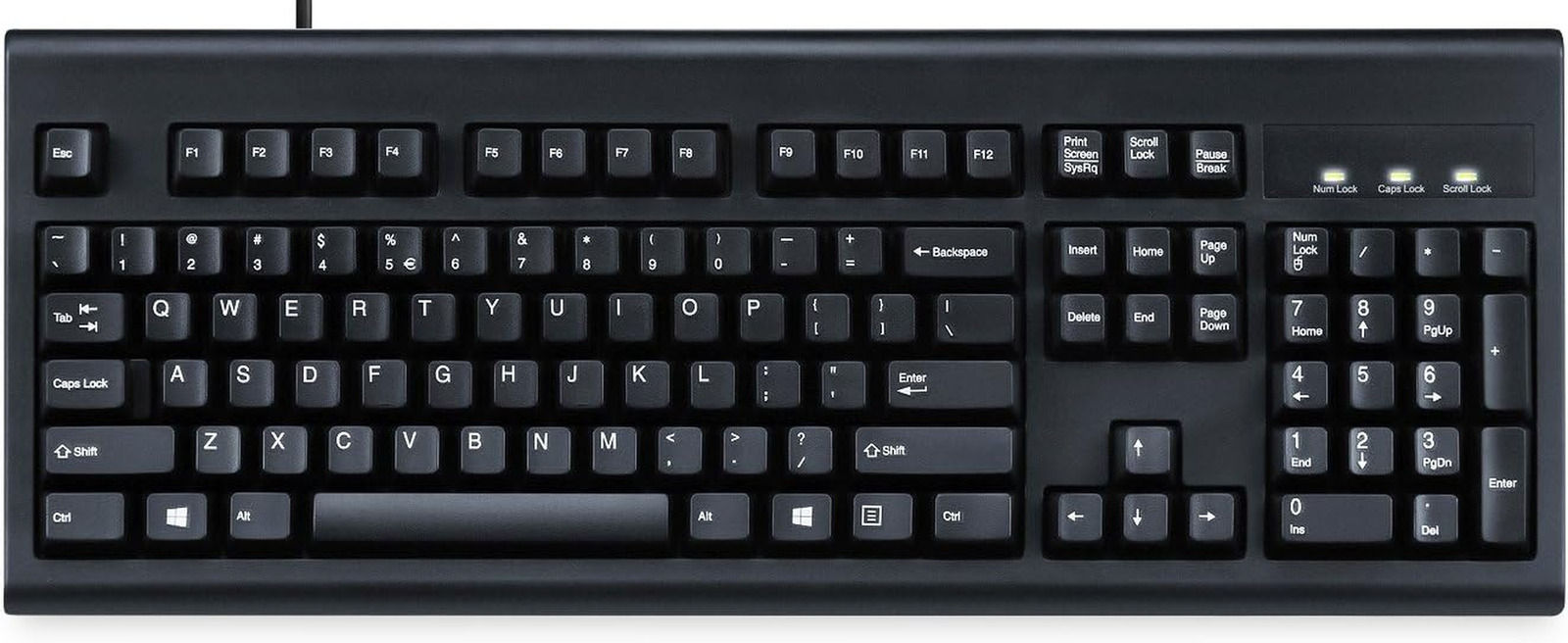 Periboard-106, Wired Performance Full Size Keyboard, Curve Ergonomic Keys, Black