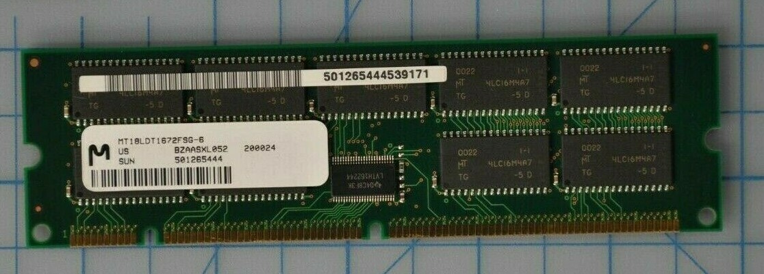 MICRON 128MB Buffered ECC SDRAM Memory, SUN 501-2654-44 MT18LDT1672FSG-6