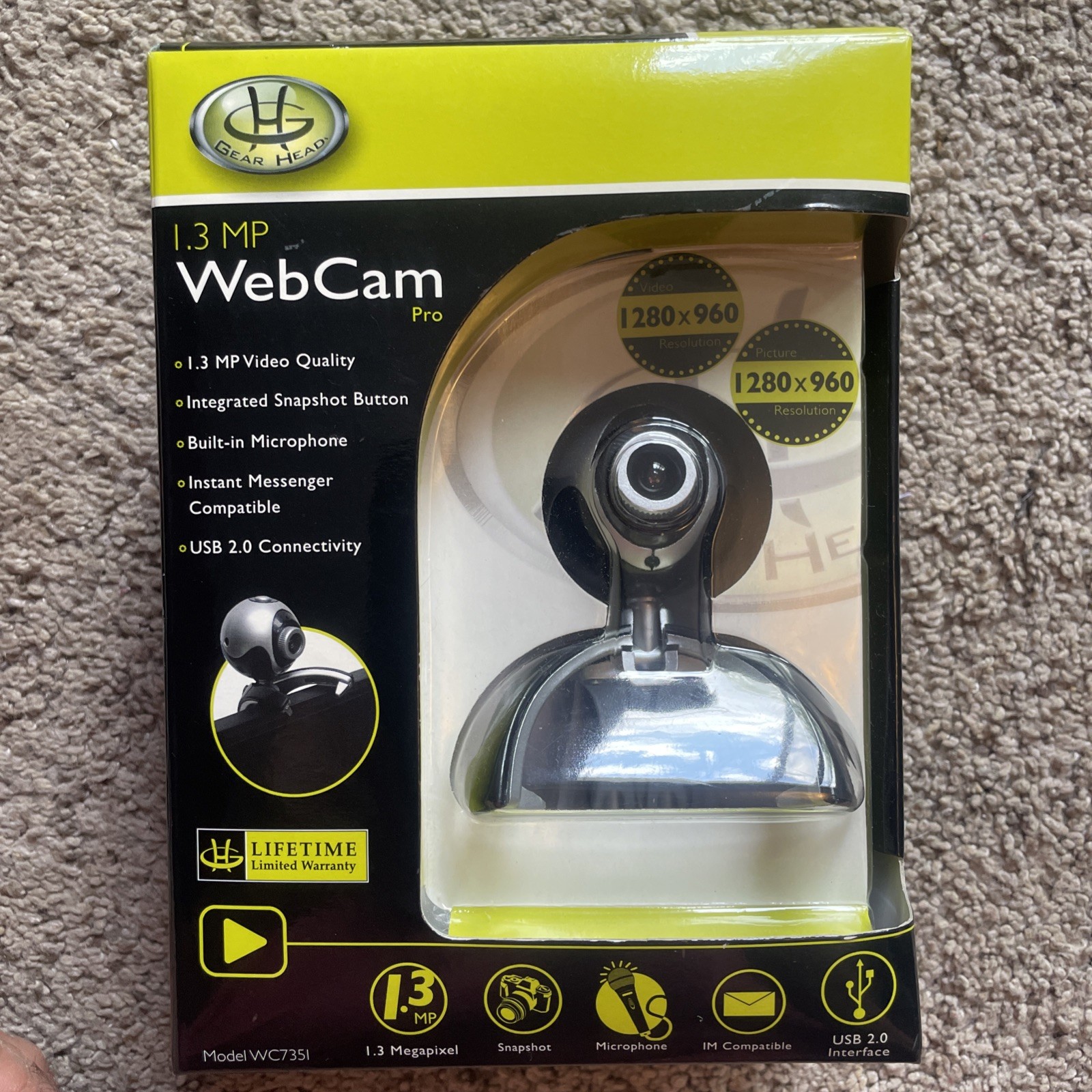 Gear Head WC735I Web Cam - 1.3 MP