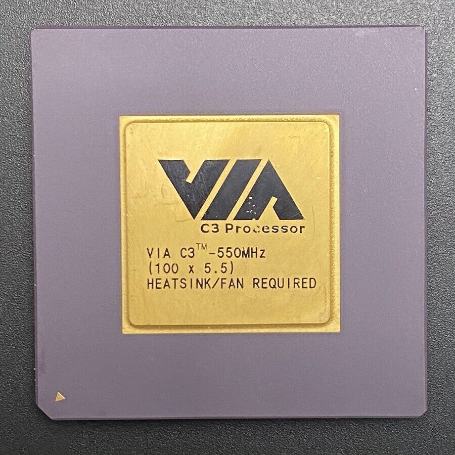 VIA Cyrix III-550MHz CPU C3 X86 1.9V Socket370 32Bit Processor PGA370 New Logo