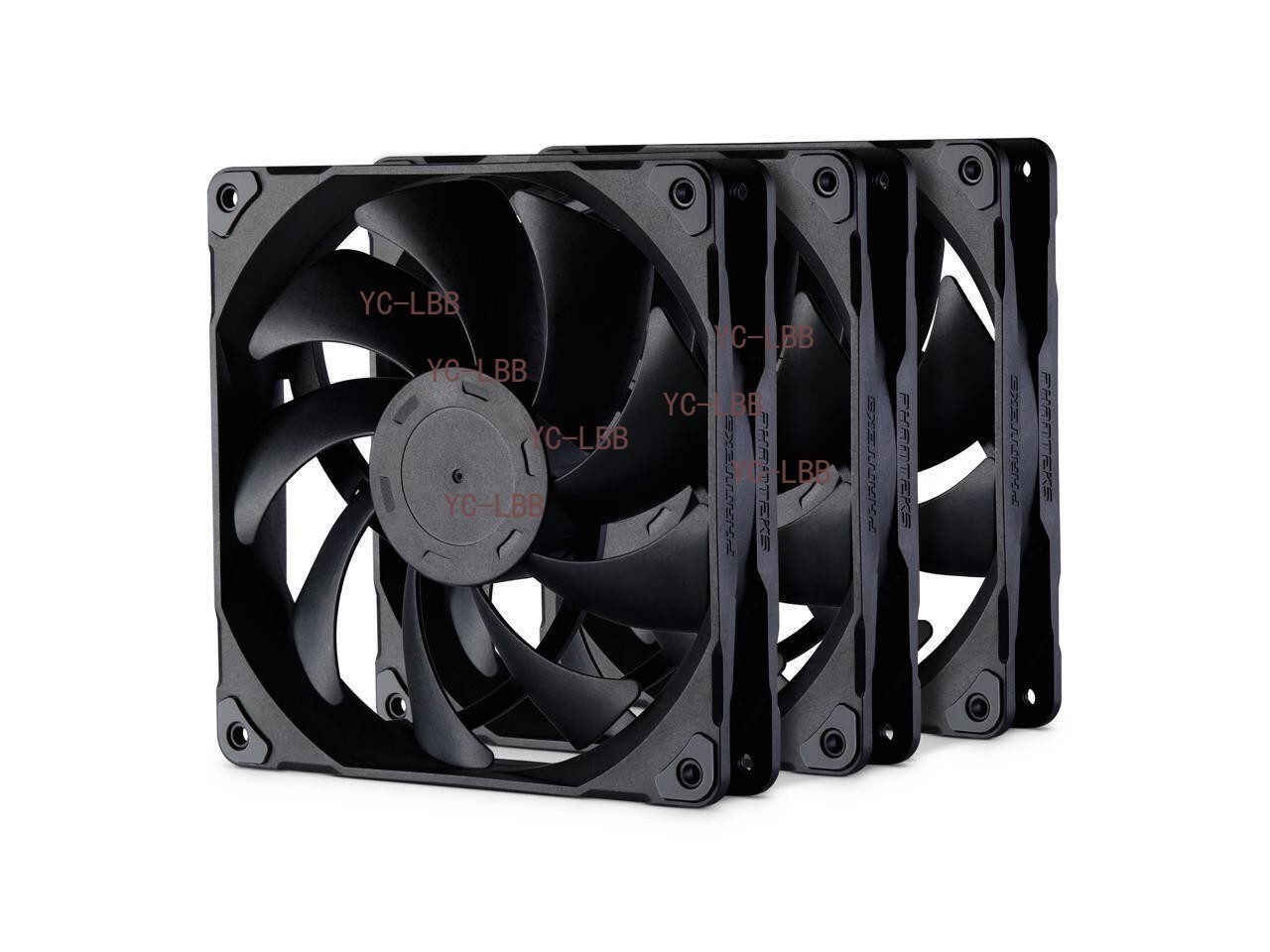 Phanteks M25 PWM 140mm Case Fan - Black, 3-Pack