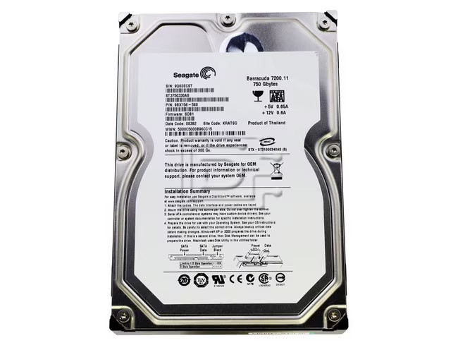 Seagate ST3750330AS - PN: 9BX156-304 FW SD1A KRATSG SATA 3.5" 750GB HD barracuda