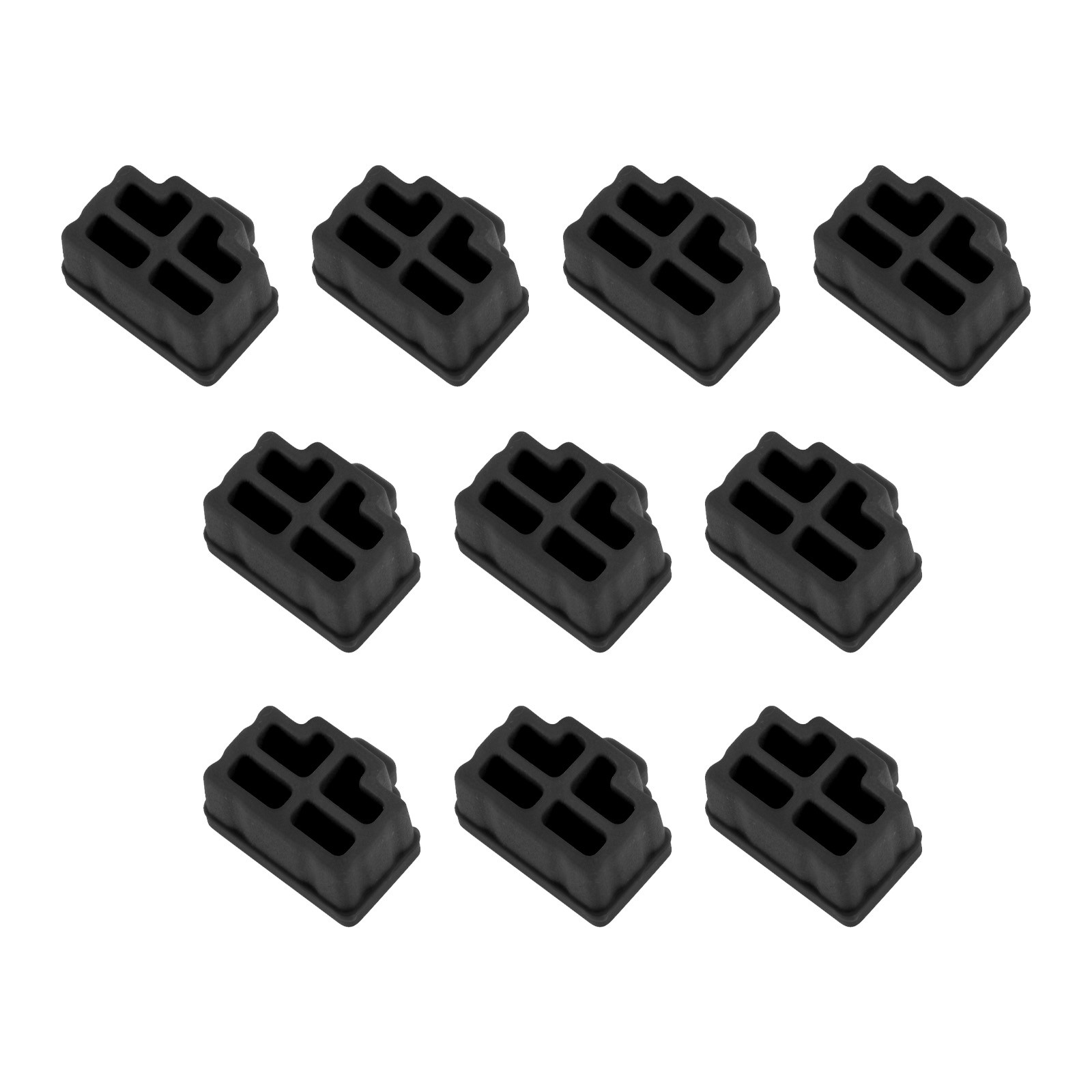 RJ45 Anti Dust Plug Port Dust Silicone Covers Caps Stoppers Black 50pcs