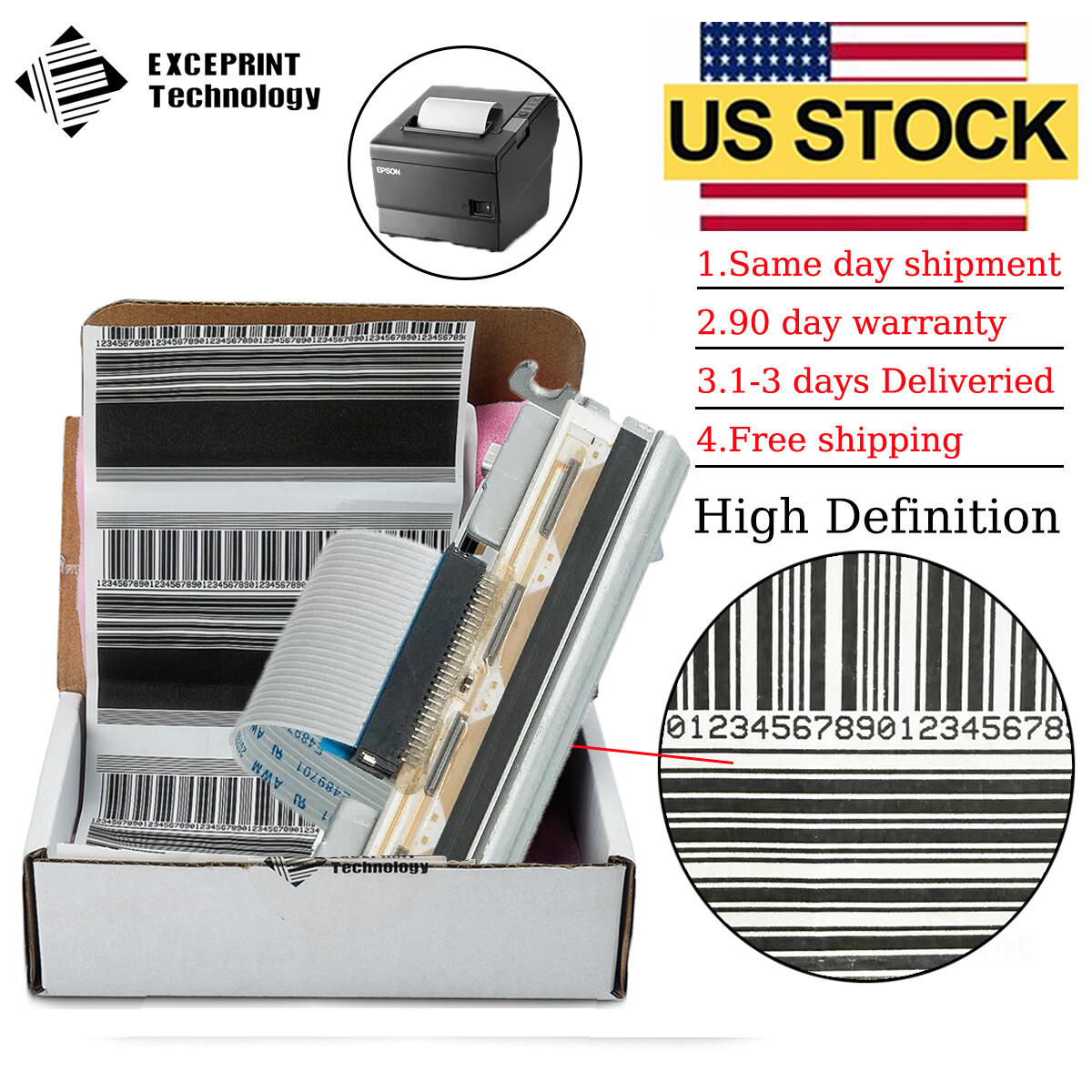 ✅ Printhead for EPSON TM-T88V TM-T885 Printer 2131885 /2141001 /2138822 USA ✅
