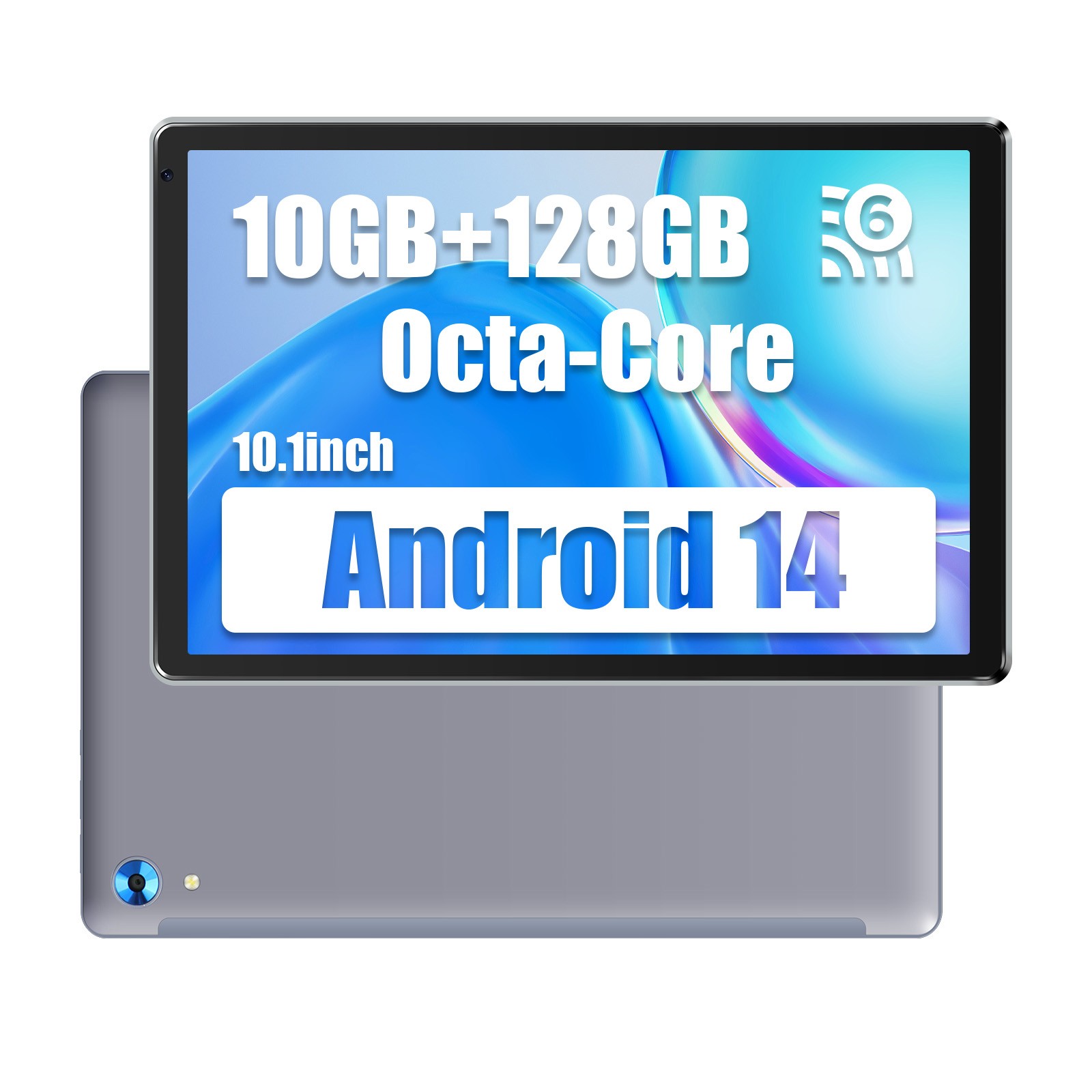 10.1 inch Android Tablet 10+128GB IPS Touchscreen HD Octa-core Processor Wi-Fi