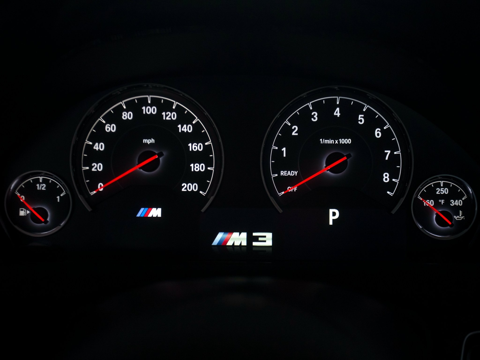 Cars 2015 bmw m 3 us spec f80 Desk Mat Stitched