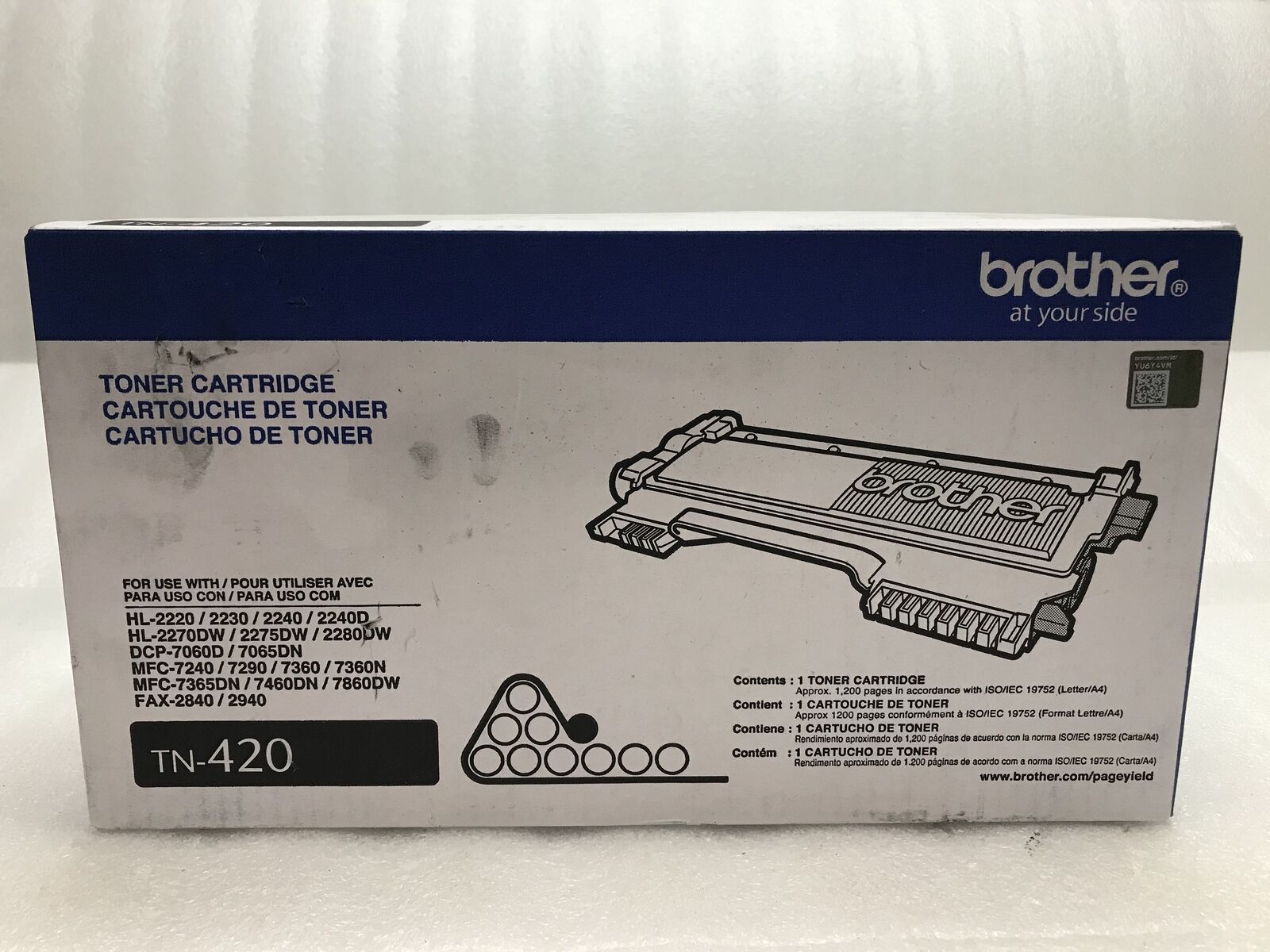 Genuine New OEM Sealed Box Brother TN-420 Black Toner Cartridge 012502626763