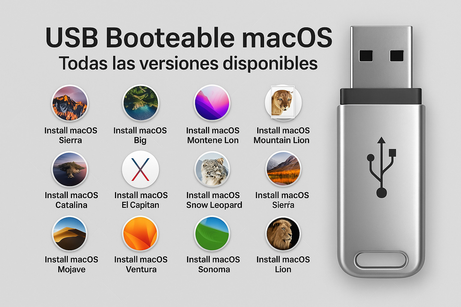 Bootable USB 3.0 Flash Drive ma-c-OS Installer (12-in-1)for Repair & Install