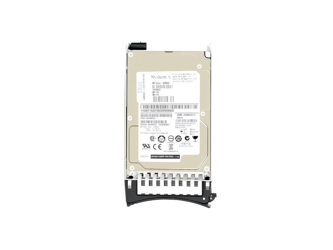 IBM 99Y1167 45W8286 ST2000NM0001 Seagate 2TB 7.2K SAS 3.5" Hard Drive 