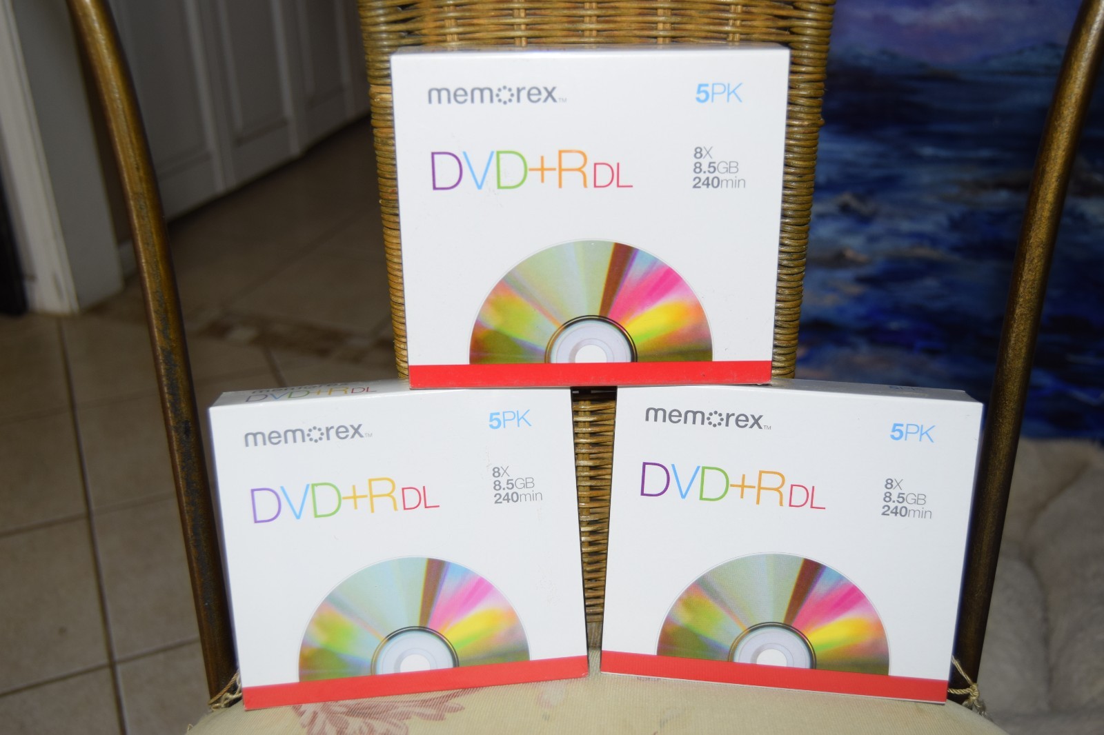 3 x New & Sealed Memorex DVD+R DL Dual Layer 5 Pack 8x 8.5 GB 240 min