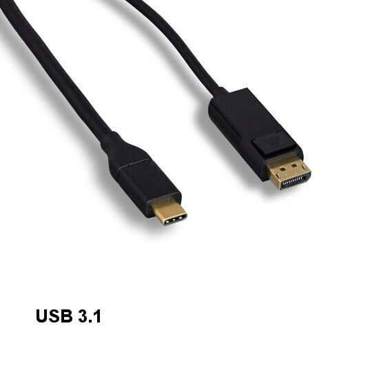 [10X] 3\' USB 3.1 Type C to DisplayPort Cable 4Kx2K for PC Smartphone Laptop