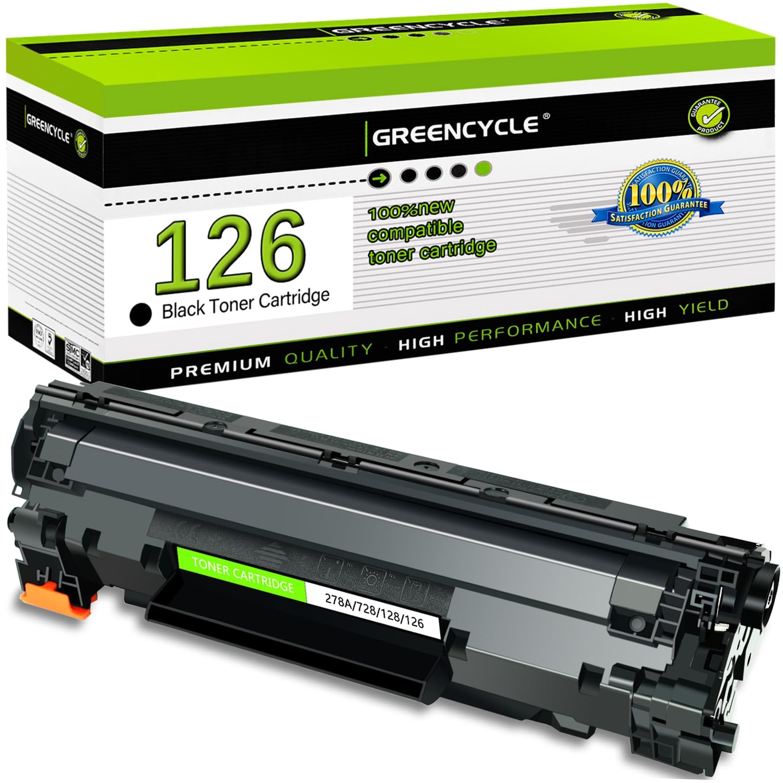 greencycle Compatible Toner for Canon 126 ImageClass LBP6200d LBP6230dw Black 1